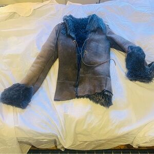 One-of-A-Kind Blue Women's Shearling Jacket